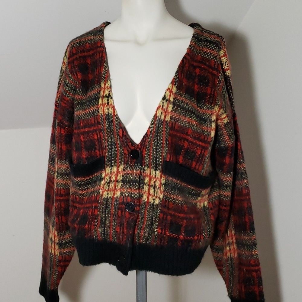 FOREVER 21 Plaid Cardigan Sweater, Size S - Picture 7 of 15